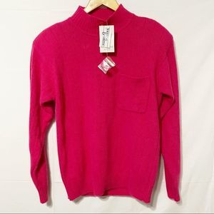M Vintage Lambswool Angora Blend Hot Pink Sweater Deadstock